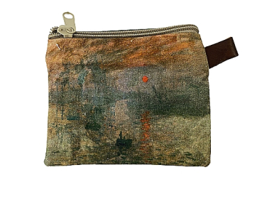 Kleine Münztasche mit Reißverschluss mit Monet Motiven